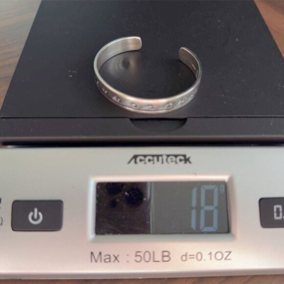 Vtg Willie Archie Talahaftewa Hopi Sterling Silver Overlay Cuff Bracelet Size 6 - Picture 11 of 11